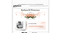 Desktop Screenshot of barbaraefrancesco.lemienozze.it