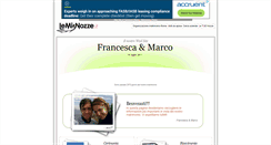 Desktop Screenshot of marcoefrancesca.lemienozze.it
